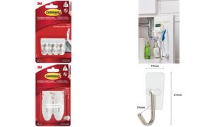 3M Command draadhaak wit, kunststof/metaal, maat S