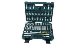 Brüder Mannesmann dopsleutelset 3/8" 61-delig in koffer