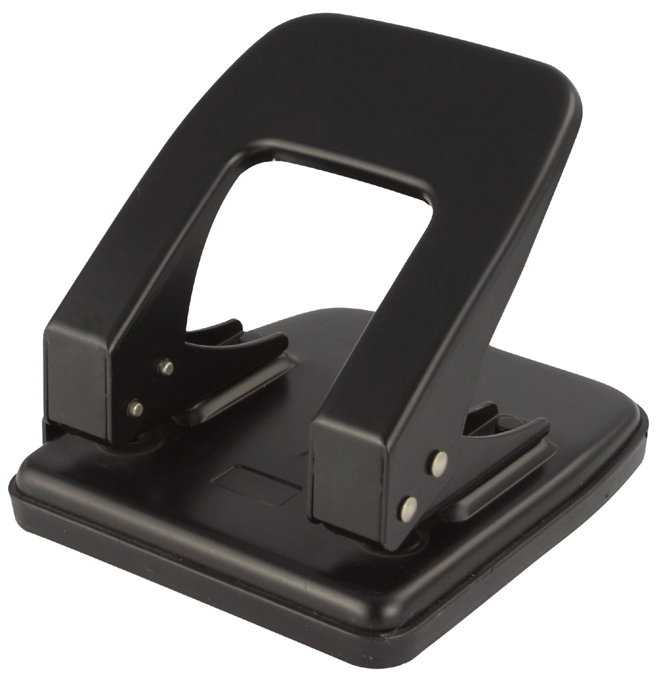 Pavo perforator 35 vel, zwart metaal met opvangbak Pavo perforator 35 vel, zwart metaal met opvangbak