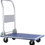 Pavo stalen platformwagen 150 kg draagkracht zwart/blauw