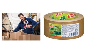 tesapack PAPER ecoLogo verpakkingstape, 38 mm x 25 m