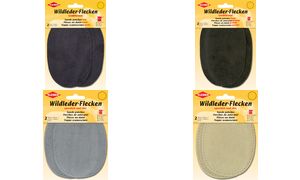 Kleipatch wildleder-naailapjes, 100 x 155 mm, zwart