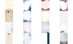 Kerstmotief-papier roségoud, A4-formaat