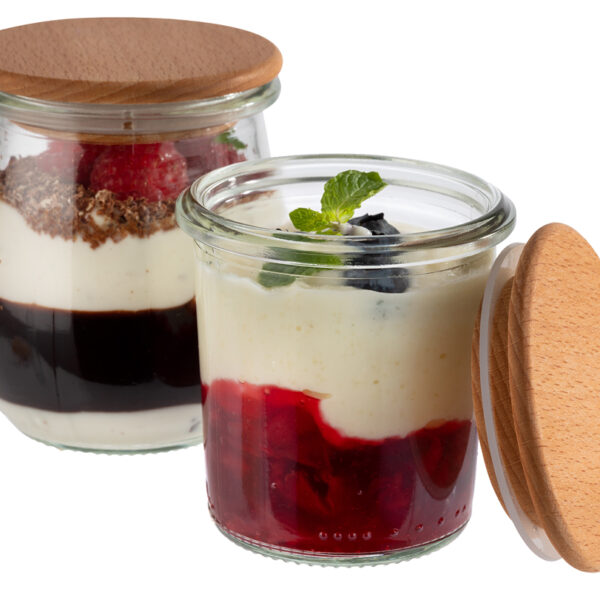 APS Deksels voor weckpotten, beukenhouten, set van 12