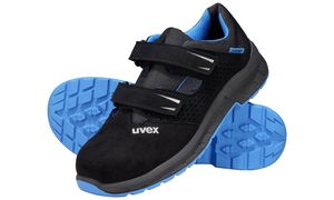 uvex 2 trend veiligheidssandalen S1P, zwart/blauw, maat 48