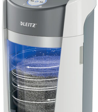 LEITZ papiervernietiger IQ OptiMax Office P5, wit/grijs