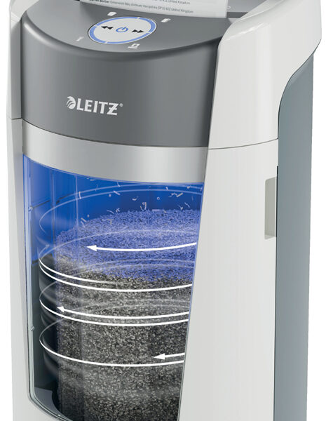 LEITZ papiervernietiger IQ OptiMax Office P5, wit/grijs
