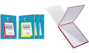 Oxford systeemkaarten A5 geruit, wit/geel