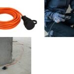 Brandveilige verlengsnoer, spatwaterdicht, 20 meter, oranje