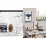 CEP bureauonderlegger grijs marmer, 585 x 385 mm