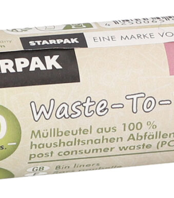 STARPAK vuilniszakken 5 liter, bruin, 20 stuks op rol