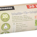 STARPAK vuilniszakken Waste-to-Waste, 30 liter, bruin