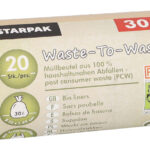 STARPAK Afvalzakken Waste-to-Waste, 30 liter, bruin