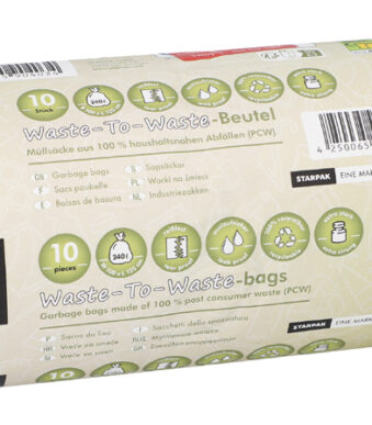 STARPAK vuilniszakken 'Waste-to-Waste', 240 liter, bruin