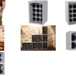 EDA flessenrek voor 12 flessen, polystyreen, grau