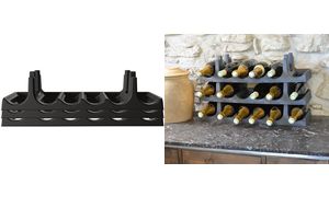 EDA flessenrek set, voor 18 flessen, antraciet, 3 stuks