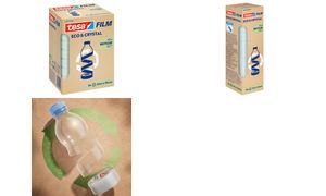 Tesa plakband transparant, 19mm x 66m, 8 rollen, eco-vriendelijk