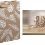 Sigel kerstcadeau flessentas 'Dennenappels en dennentakken