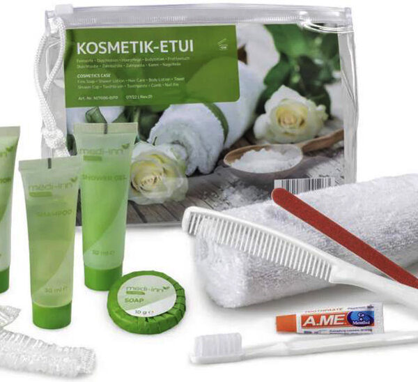 Lifemed cosmetica reisset, 10-delig, in kunststof etui