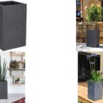 EDA plantenzuil BASALT UP, hoogte: 495 mm, antraciet