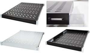 LogiLink 19" Legbord, 1 HE, verstelbaar, (D)600 mm, grijs LogiLink 19" Legbord, 1 HE, verstelbaar, (D)600 mm, grijs