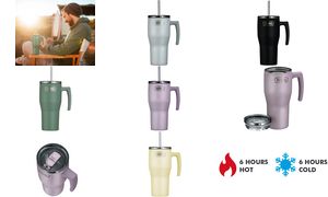 THERMOS Geïsoleerde drinkbeker met rietje 0,85 L wit THERMOS Geïsoleerde drinkbeker met rietje 0,85 L wit