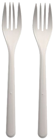 PAPSTAR Herbruikbare vorken, 185 mm, wit, 50 stuks