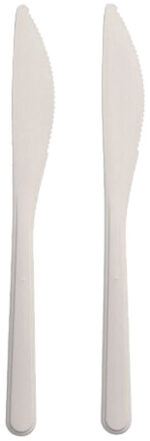 PAPSTAR Herbruikbare messen, lengte: 185 mm, wit, 50 stuks