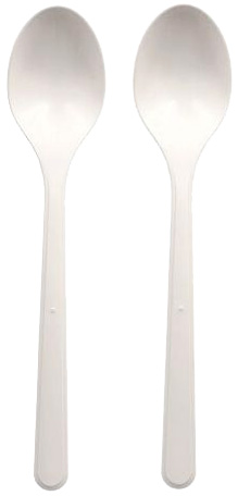 PAPSTAR herbruikbare lepels, lengte: 185 mm, wit, 50 stuks