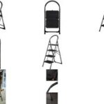 Bradas stalen trapladder, 4 treden, zwart