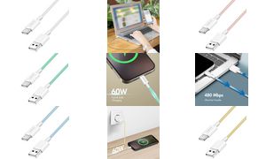 LogiLink USB 2.0 kabel, USB-A naar USB-C stekker, 1,0 m, roze