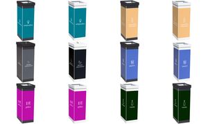 PAPERFLOW Inzamelbak voor gescheiden afval van lampen, zwart