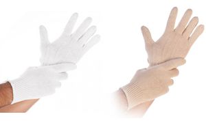 HYGONORM katoenen handschoen Cuff Light, maat M, naturel HYGONORM katoenen handschoen Cuff Light, maat M, naturel