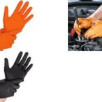 HYGOSTAR Nitril handschoenen Diamond Grip, maat M, oranje