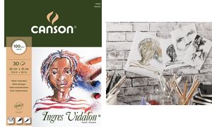 CANSON tekenpapier Ingres Vidalon, 100 g/m², 500 x 650 mm