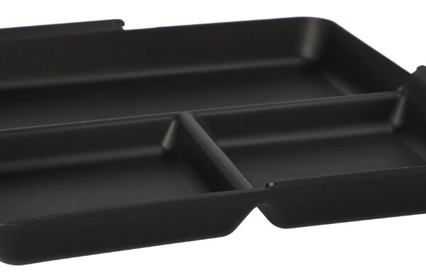 PAPSTAR Circulware meerweg schaal, vierkant, 3-vaks, zwart