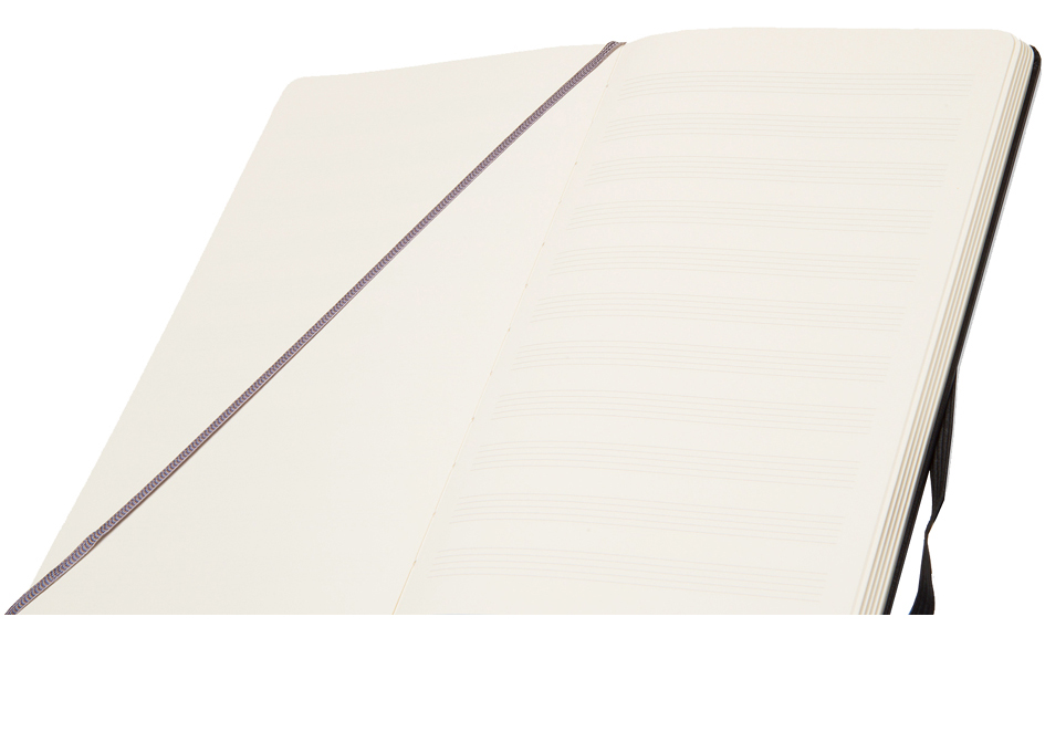 MOLESKINE muzieknotitieblok A5 hardcover zwart MOLESKINE muzieknotitieblok A5 hardcover zwart