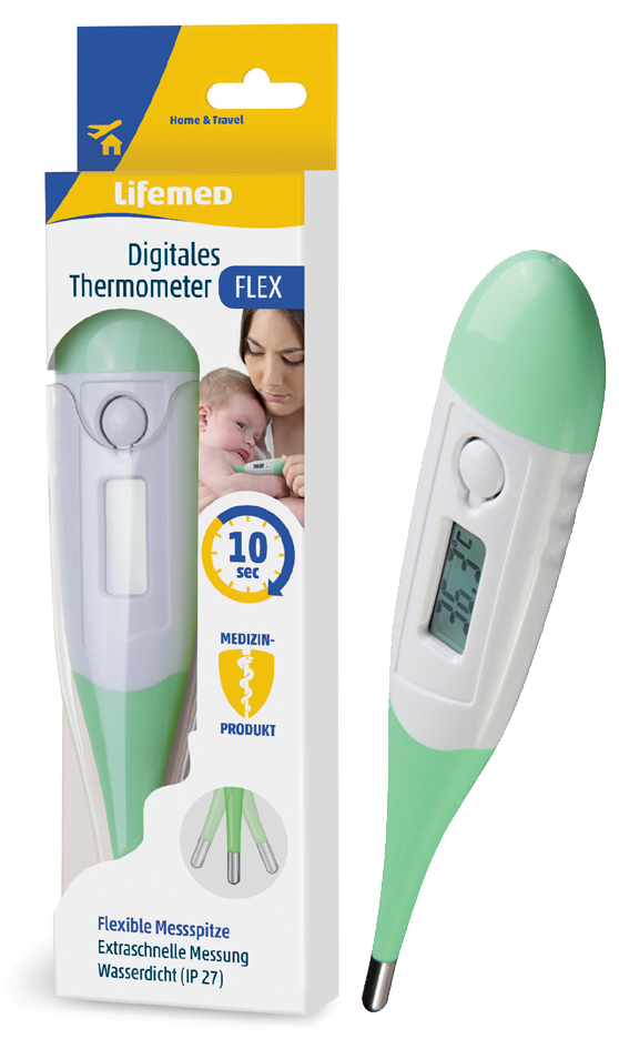 Lifemed Koortsthermometer Flex wit/groen Lifemed Koortsthermometer Flex wit/groen