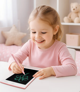 LogiLink LCD schrijf- en tekentablet voor kinderen, 10 inch, roze