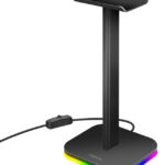 LogiLink Koptelefoonstandaard met RGB-verlichting, zwart