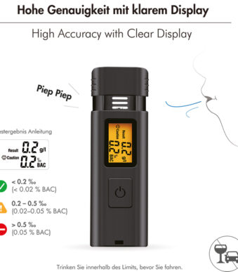 LogiLink Alcoholtester met LCD-Display, zwart