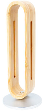 LogiLink Koptelefoonstandaard van bamboe, lichtbruin/zilver