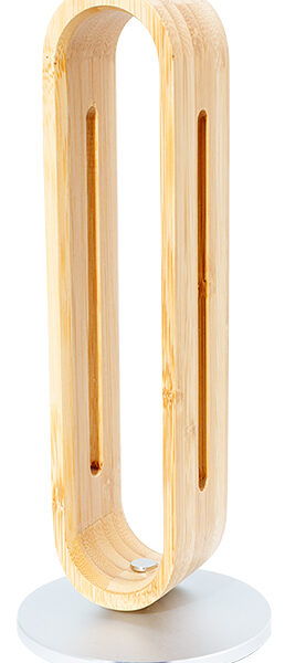 LogiLink Koptelefoonstandaard van bamboe, lichtbruin/zilver