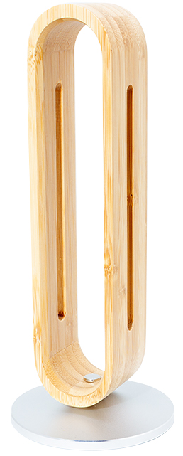 LogiLink Koptelefoonstandaard van bamboe, lichtbruin/zilver