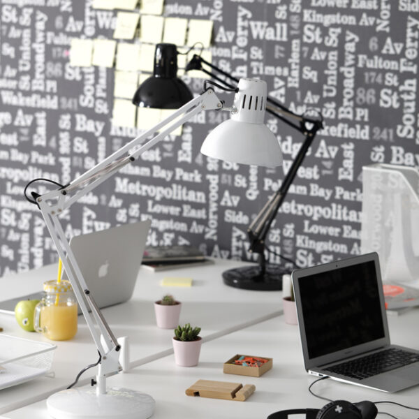 ALBA bureaulamp ARCHI met tafelklem en voet, zwart