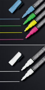 Sigel krijtmarker wit, ronde punt 1-2 mm (2 stuks)