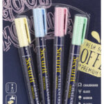 Securit krijtmarkers rond 1-2mm, 4 stuks, pastelkleuren