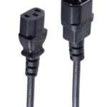 Shiverpeaks verlengsnoer voor koud apparaat 2 meter zwart