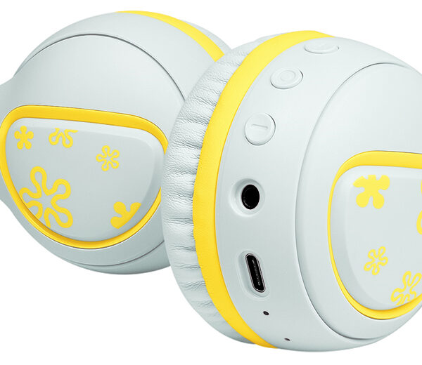 LogiLink Bluetooth 5.4 Kinderkoptelefoon MUSIC BUDDIES, lichtblauw/geel