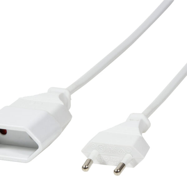 LogiLink verlengkabel met eurostekker, 1,0 m, wit